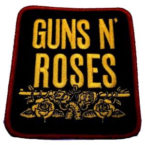【GUNS＆ROSES】ガンズアンドローゼズ「STACKED LOGO」布刺しゅうパッチ