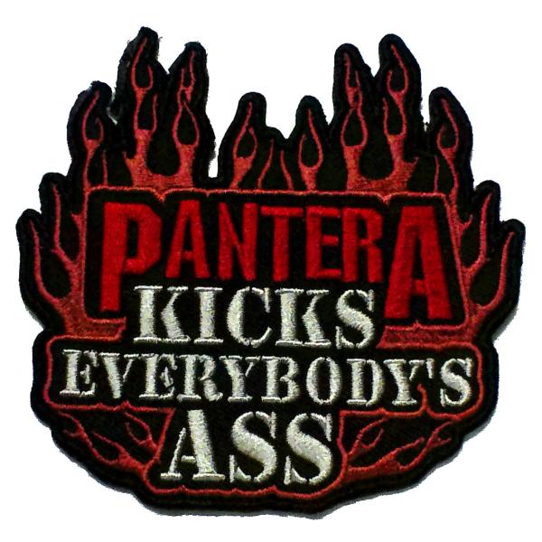 【PANTERA】パンテラ「KICKS EVERYBODY'S ASS」布刺しゅうワッペン