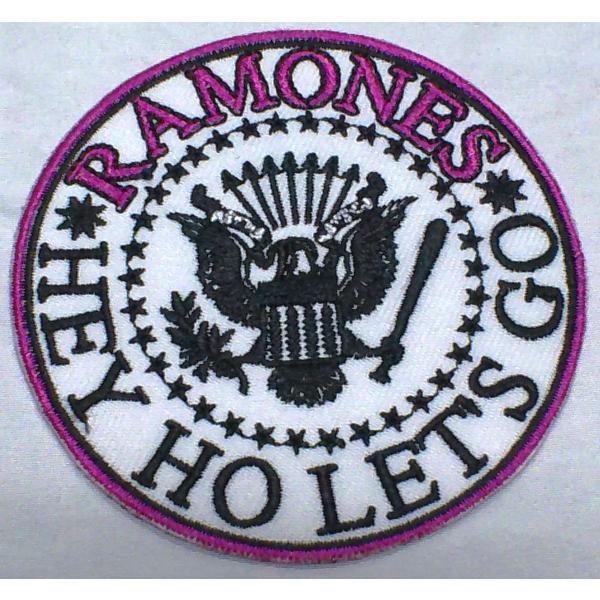 【RAMONES】ラモーンズ「WHITE LOGO」布刺しゅうワッペン