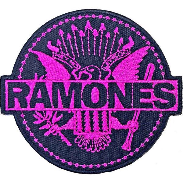 【RAMONES】ラモーンズ「PINK SEAL」布刺しゅうワッペン