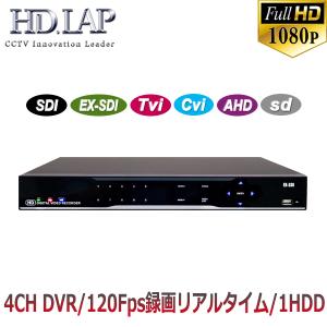 [HIKVISION] [HD-SDI 4CH]  TVI AHD CVI SD サーポト 120Fps リアルタイム　最大8TB HDD 1台 装着可能 EX-SDI 長距離伝送可能 HHR-463XR