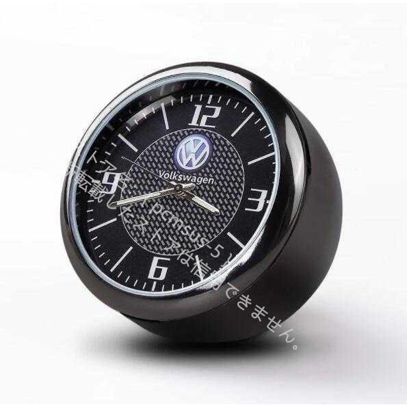 新品 フォルクスワーゲン VW 車載用 クオーツ時計 インテリア 蓄光　クォーツ ボタン電池式 さす...