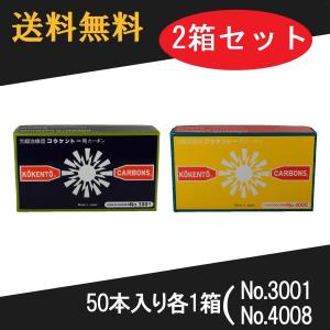 コウケントー 光線治療器用カーボン 3001番 4008番　セット　50本入り各1箱