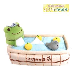 186959-23 かえるの ピクルス お風呂 ティッシュカバー ゆず pickles the frog カエル BAG ナカジマコーポレーション インテリア｜noahs-ark