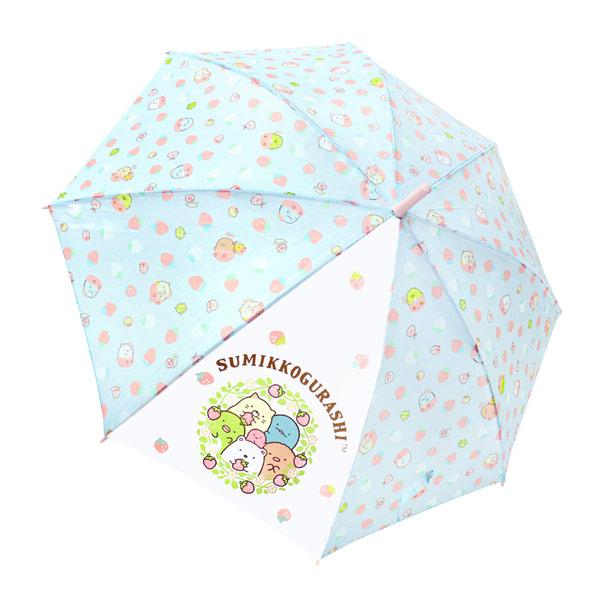 35191 Js キャラクター長傘 すみっコぐらし ミント 55cm ワンタッチタイプ 傘 カサ か...