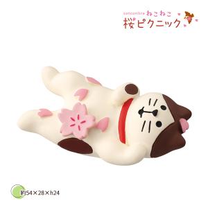 デコレ　コンコンブル　桜文鳥とねこずきん桜 DECOLE デコレ コンコンブル ねこずきん桜 春 猫 ミニチュア マスコット