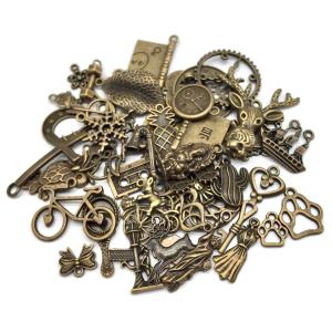 飾りスプーン（金古美）5本 パーツ、ハンドメイド メール便可】【1個】スプーンのチャーム 60mm 金古美 ゴールド KC