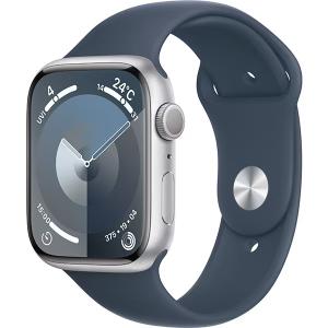 『新品』Apple(アップル) Apple Watch Series 9 GPSモデル 45mm MR9E3J/A [シルバー/ストームブルースポーツバンド M/L]｜noahshoping