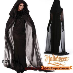 ハロウィーン 死神 ウィッチ 魔女 悪魔 ロングドレス  コスチューム 仮装 大きいサイズ Devil デビル