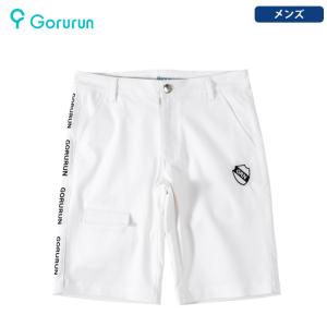 ゴルフウエア 山内鈴蘭 メンズ ごるらん ワンサイデットハーフパンツ　D008  Gorurun ショートパンツ パンツ｜noblegolf