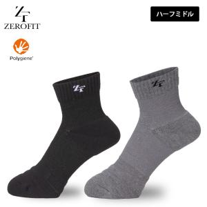 ZEROFIT ゼロフィットクロスソックス ハーフミドル スポーツソックス 機能性ソックス 男女兼用 メンズ レディース ゴルフ 靴下 イオンスポーツ｜ノーブルゴルフ