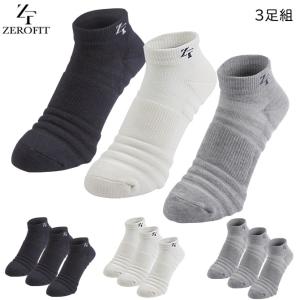 ゴルフ ソックス 3足セット ゼロフィット エントリーソックス ショート 靴下 アンクル アーチサポート スポーツソックス  サポート