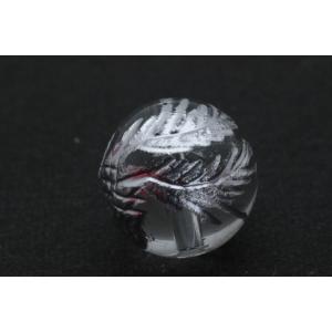 水晶 クォーツ 朱雀 銀彫り 14mm ビーズ 神鳥 フェニックス 一部予約 バラ売り 炎帝 1粒売り 赤帝 鳳凰