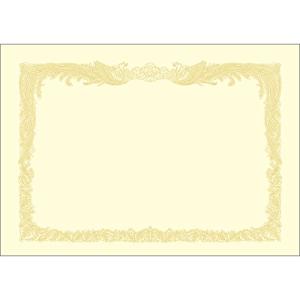 ササガワ 賞状用紙 タカ印 OA対応 縦書き用 クリーム