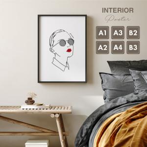 オールバックメガネ イラスト インテリア アート ポスター おしゃれ 玄関 雑貨 一人暮らし 北欧 韓国 大きい A1 A3 B2 Illustration 02 A3 Soyumoa ソユモア 通販 Yahoo ショッピング