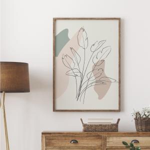 植物 葉 線画 イラスト インテリア アート ...の詳細画像2