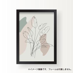 植物 葉 線画 イラスト インテリア アート ...の詳細画像4