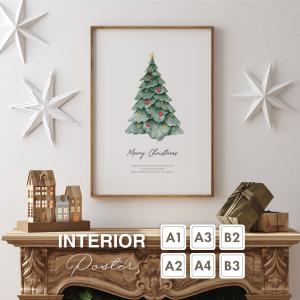 アート 北欧 ポスター おしゃれ A4 A3 B3 A2 B2 A1 もみの木 モミの木
