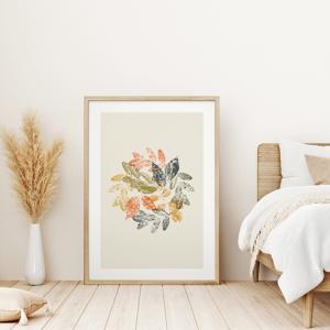 リーフスタンプ 植物 葉 インテリア アート ...の詳細画像1
