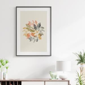 リーフスタンプ 植物 葉 インテリア アート ...の詳細画像2