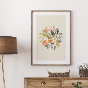 リーフスタンプ 植物 葉 インテリア アート ...の詳細画像3