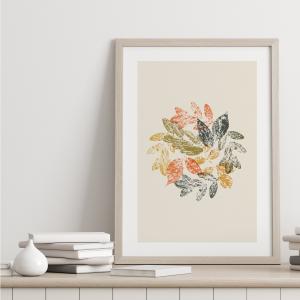 リーフスタンプ 植物 葉 インテリア アート ...の詳細画像4
