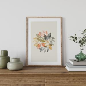 リーフスタンプ 植物 葉 インテリア アート ...の詳細画像5