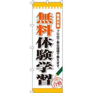 送料無料 のぼり旗 無料体験学習 訴求 目立つ オシャレ かわいい 安い のぼり｜noborifactory