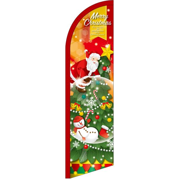 のぼり旗 MerryChristmas メリークリスマス スノードーム セイルバナー (小サイズ) ...