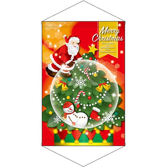 タペストリー MerryChristmas メリークリスマス スノードーム (W600×H900mm...