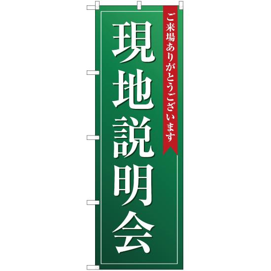 のぼり旗 2枚セット 現地説明会 (緑) OK-122