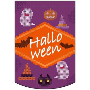 変型タペストリー (円カット) Halloween ハロウィン クロスステッチ紫 No.40127｜noboristore