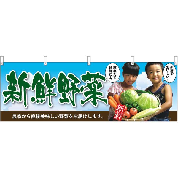 横幕 新鮮野菜 子供写真 No.63028