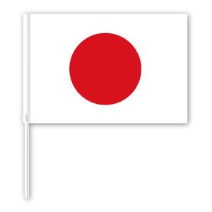 TOSPA 日本 国旗 応援手旗SF 旗サイズ20×30cm ポリエステル製 ポール