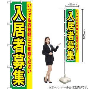 のぼり旗 入居者募集 (緑) OKS-147 ...の詳細画像1