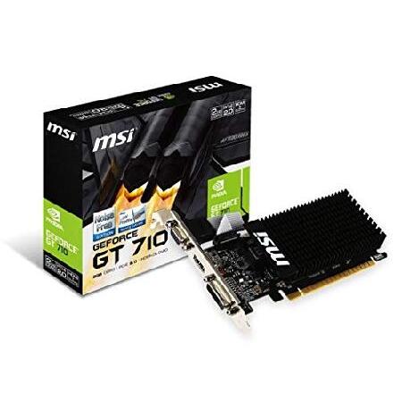 MSI ファンレス・ロープロファイル対応 GeForce GT 710 グラフィックスカード メモリ...