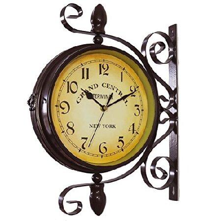 wooch Wrought Iron Antique-Look Brown Round Wall H...