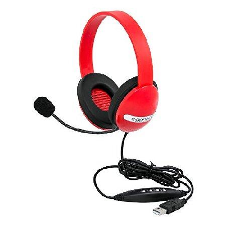 Egghead EGG-IAG-1006-RD-SO-10 USB Kids Headphones ...