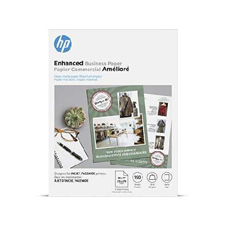 HP (エイチピー) エンハンスドビジネスペーパー マット 8.5x11インチ 40ポンド 150枚...