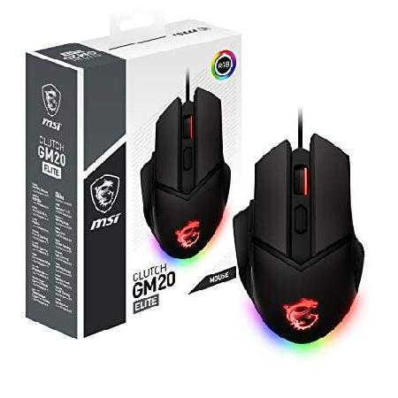 MSI CLUTCHGM20 Elite Gaming USB RGB 6400 DPI デスクトッ...