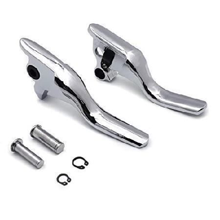 HTTMT- Chrome Smooth Shorty Brake Clutch Levers Co...