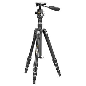 Vanguard VEO3T235ABP Aluminum Travel Tripod with Ball Head, Removeable Pan Handle, and Quick Shoe with Built-in Smartphone Holder