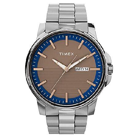 Timex Men&apos;s Dress 45mm Watch - Silver-Tone Case Gr...