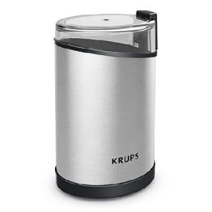 Krups One-Touch Stainless Steel Coffee and Spice Grinder Grinder 12 Cup 200 Watts Coffee, Spices. Dry Herbs, Removable Bowl Silver｜nobuimport