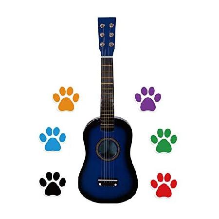 Blue Guitar For Kids 23&quot; Acoustic Beginners w/ 50 ...