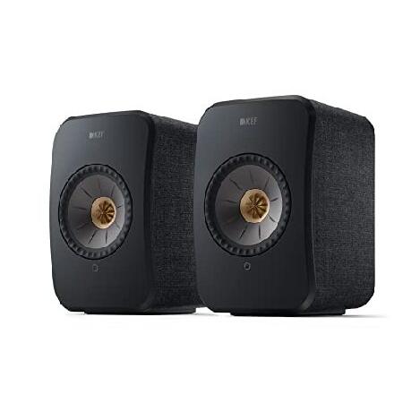 KEF LSX II Wireless HiFi Speaker System (Carbon Bl...