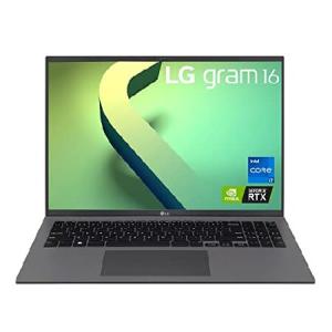 LG Gram (2022) 16Z90Q Ultra Lightweight Laptop, 16" (2560 x 1600) IPS Display, Intel i7 1260P CPU, NVIDIA RTX2050 GPU, 16GB RAM, 1TB NVMe SSD, FHD Web｜nobuimport