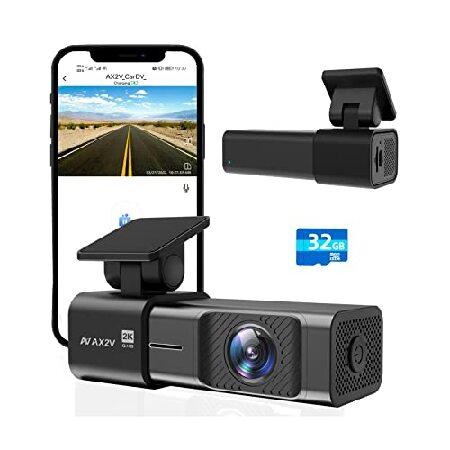 AX2V 2K WiFi Dash Cam for Cars with Super Night Vi...