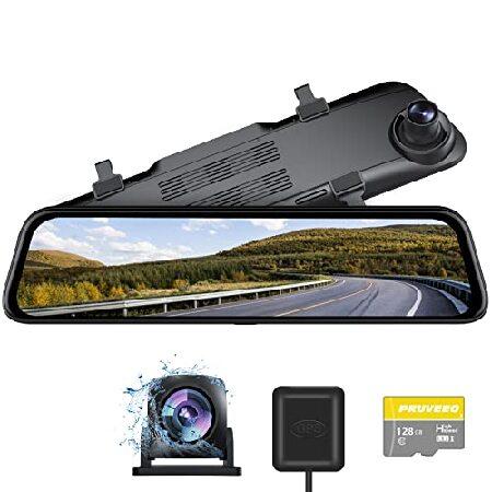 PRUVEEO 4K Mirror Dash Cam, 12&apos;&apos; Rear View Mirror ...