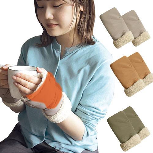 nuec Eco warmer gloves あったか アームウォーマー 手 手袋 秋 冬 温活 グ...